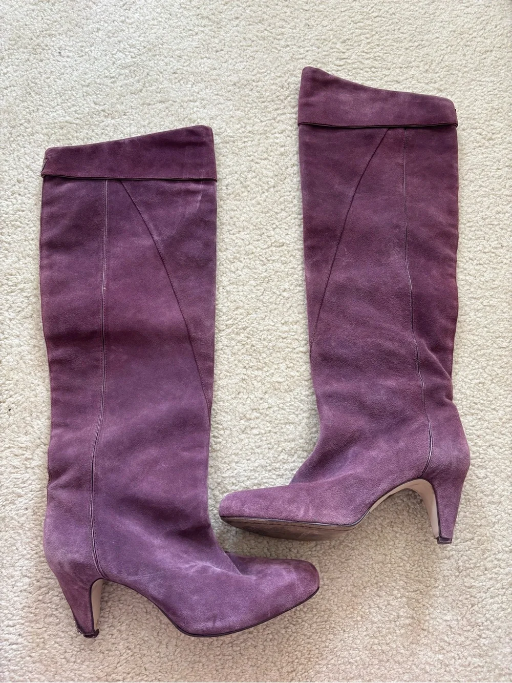 Diesel Plum Suede Tall Boots